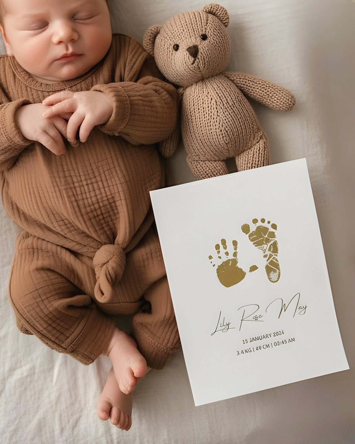 Foiled Baby Hand & Footprint